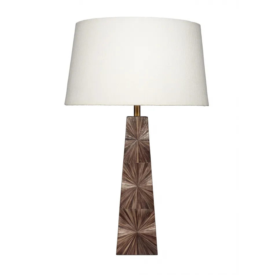 Palm Marquetry Table Lamp