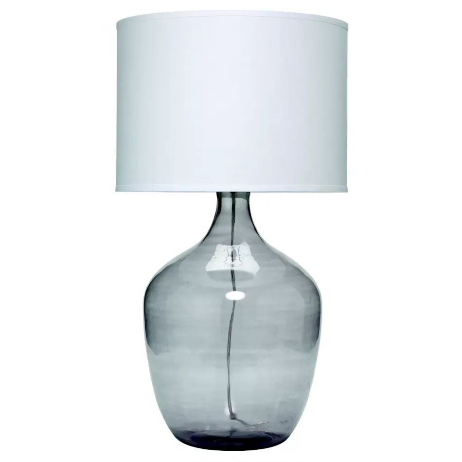 Plum Jar Glass Table Lamp, Grey