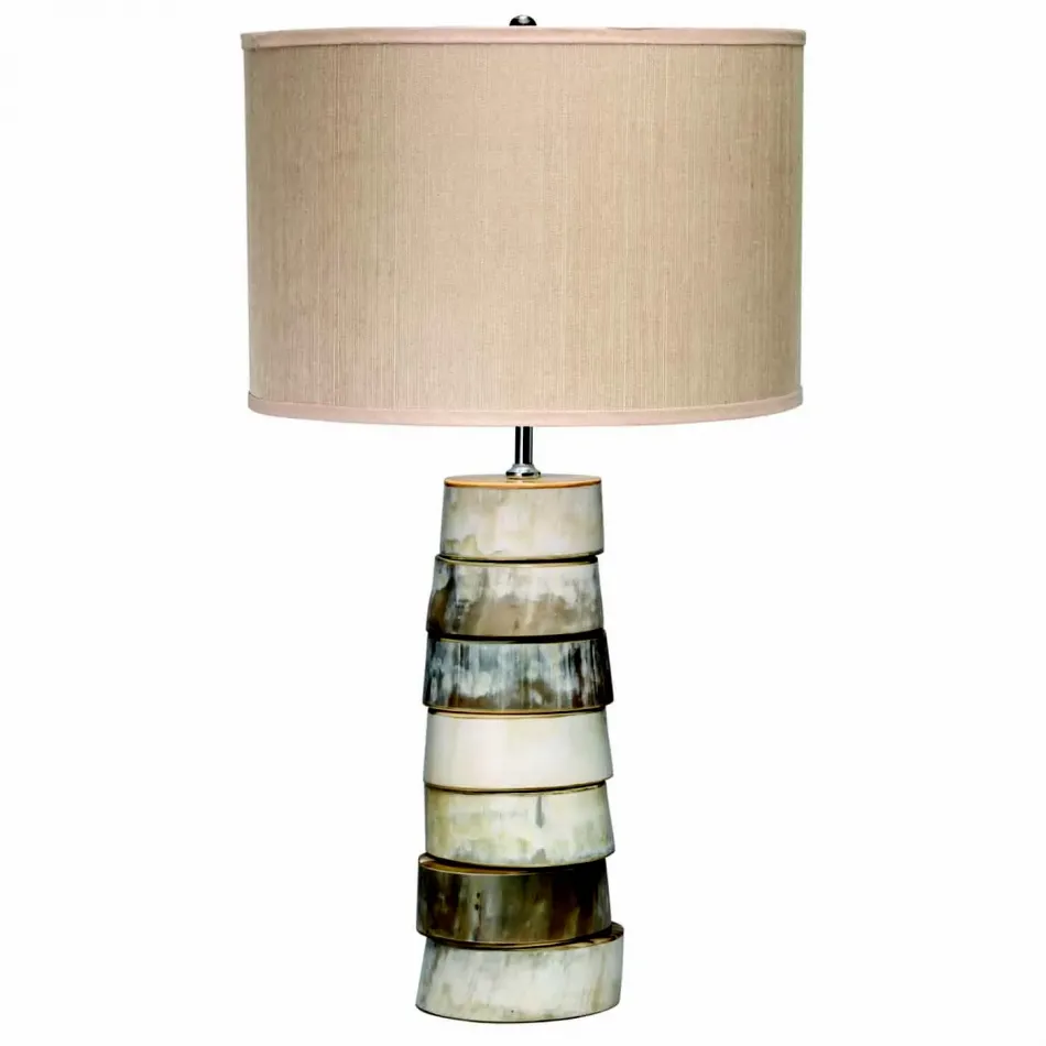 Stacked Horn Table Lamp, Brown