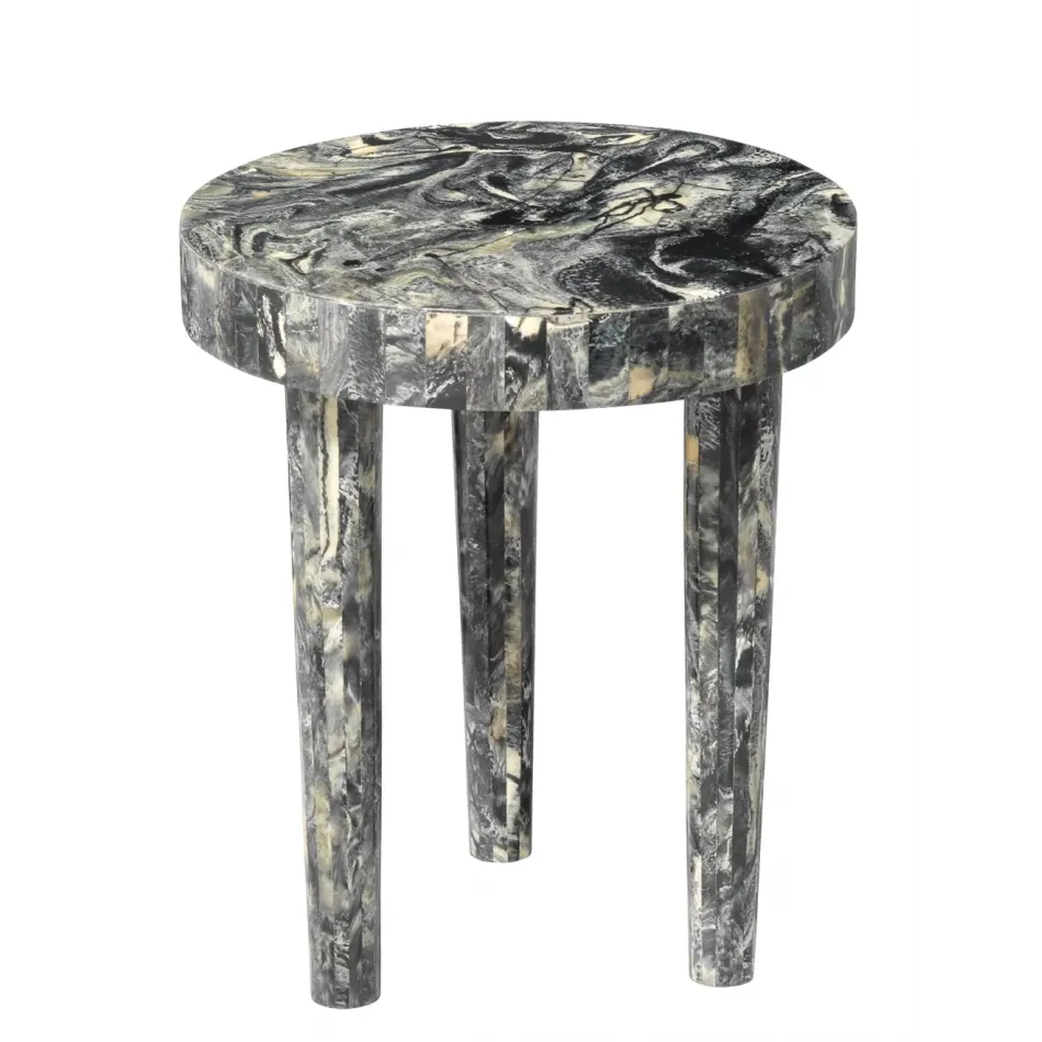 Artemis Black Resin Side Table, Small