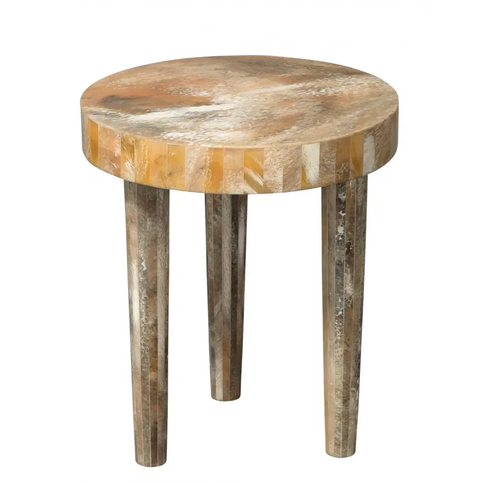 Artemis Cream Resin Side Table, Small