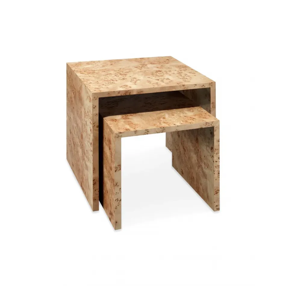 Bedford Wood Set of 2 Nesting Tables, Natural