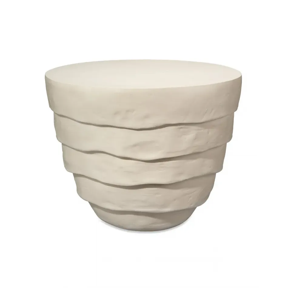 Concentric Cream White Side Table
