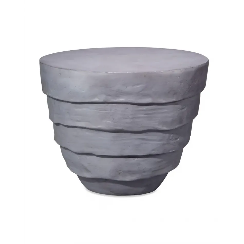 Concentric Grey Blue Side Table
