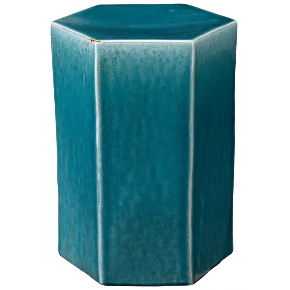 Porto Large Side Table Azure Ceramic