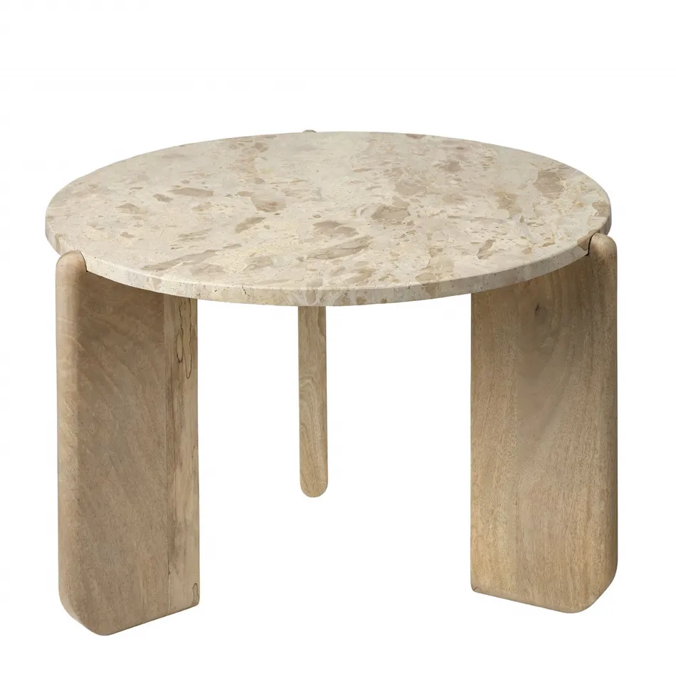 Quarry Wood and Tendua Stone Coffee Table