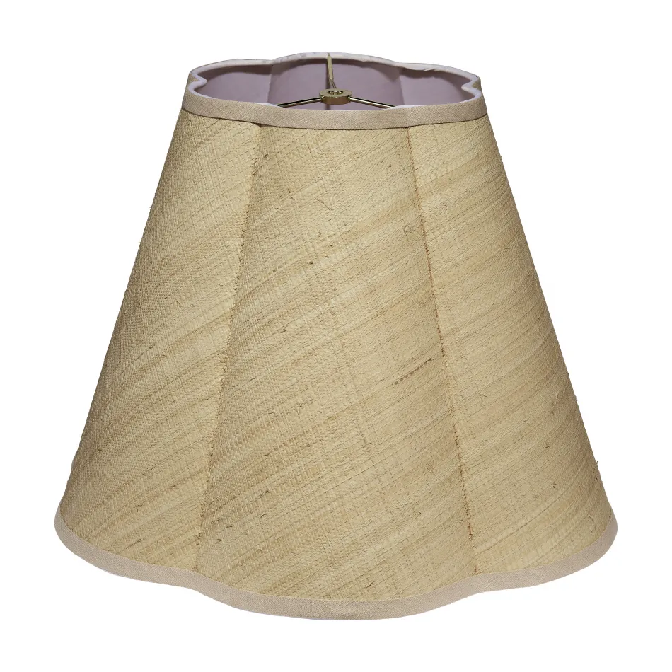 Scalloped Raffia Lamp Shade, Large