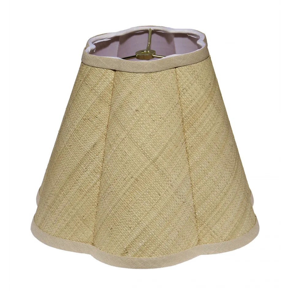 Scalloped Raffia Lamp Shade, Small