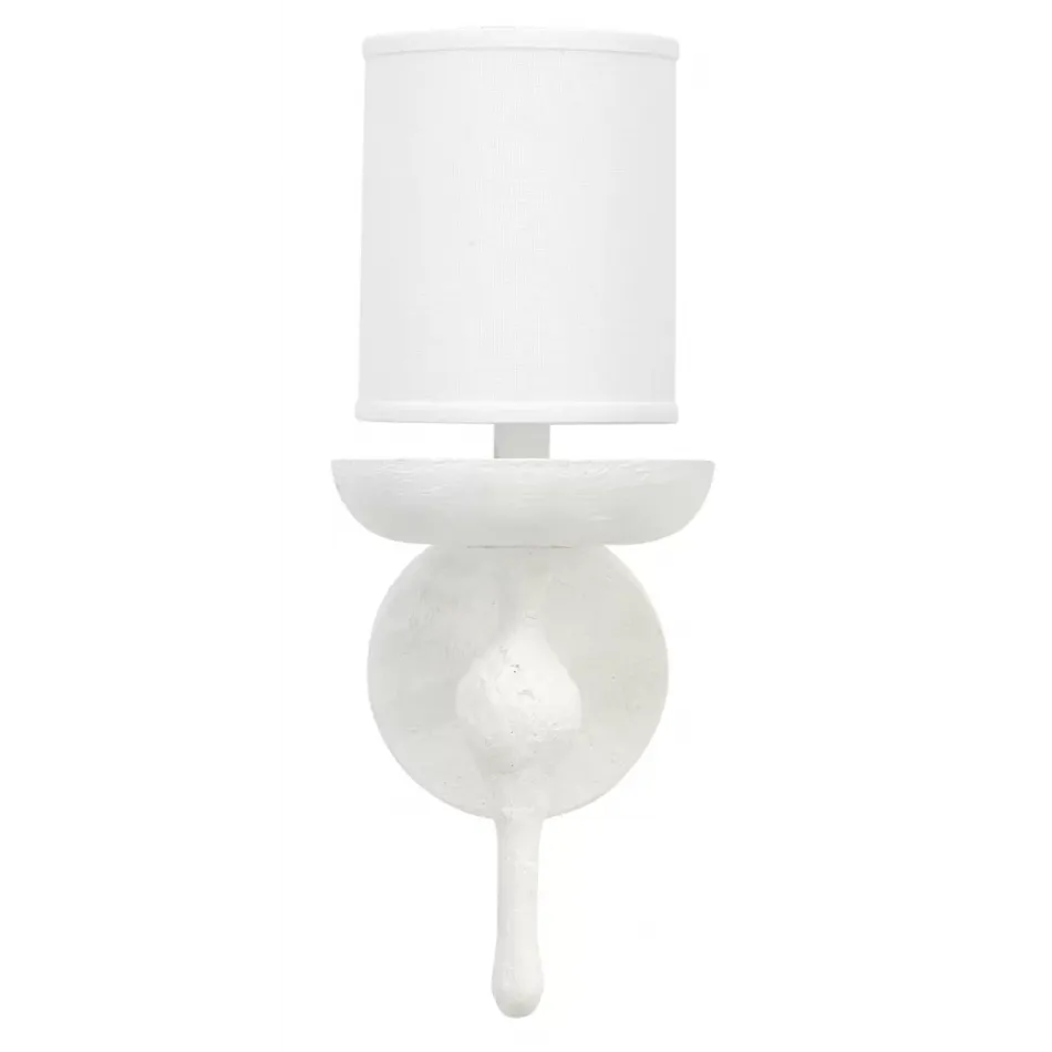 Concord Wall Sconce, White Plaster