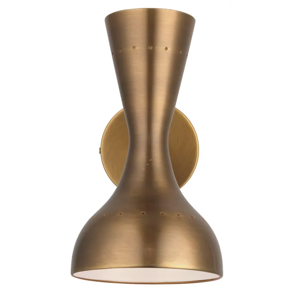 Pisa Wall Sconce, Antique Brass Metal