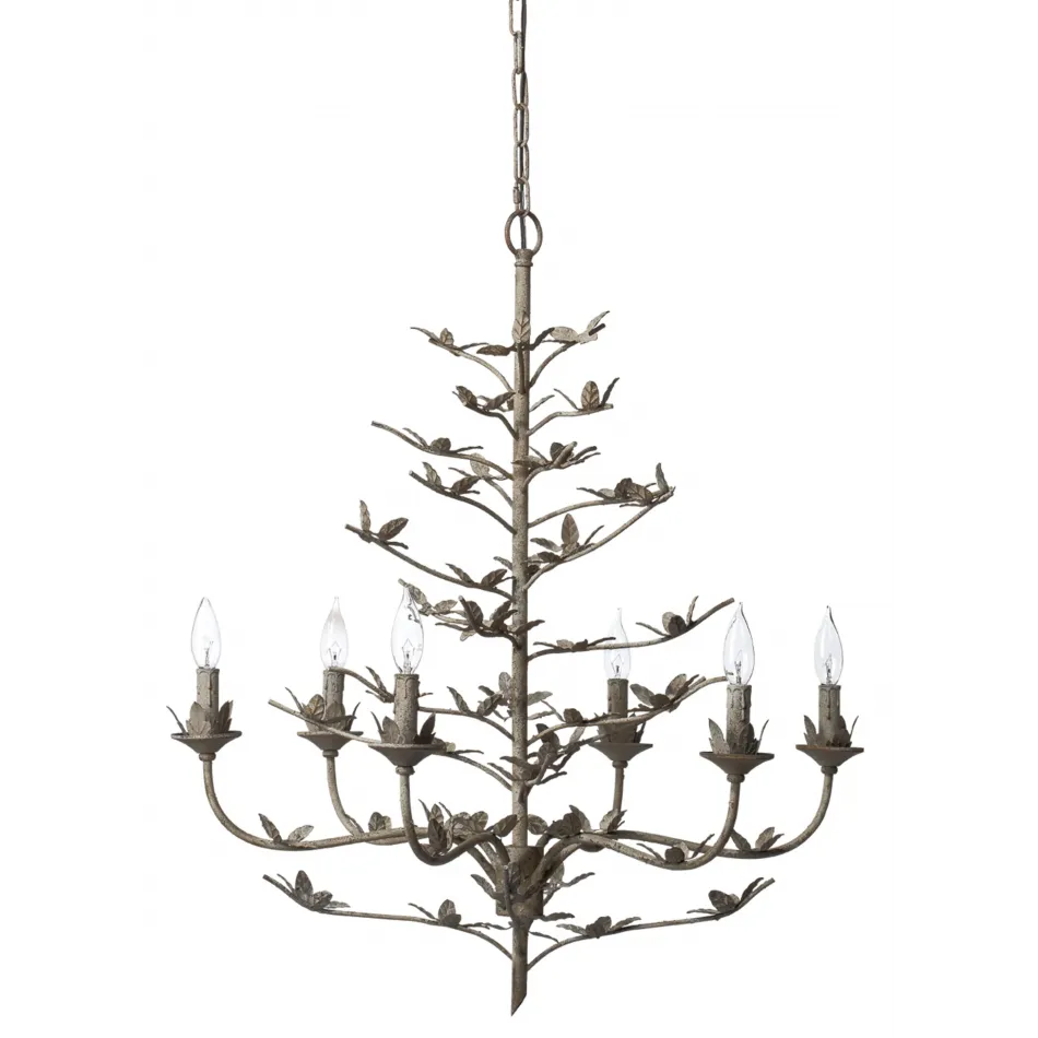 Blooming Iron Chandelier, Rust