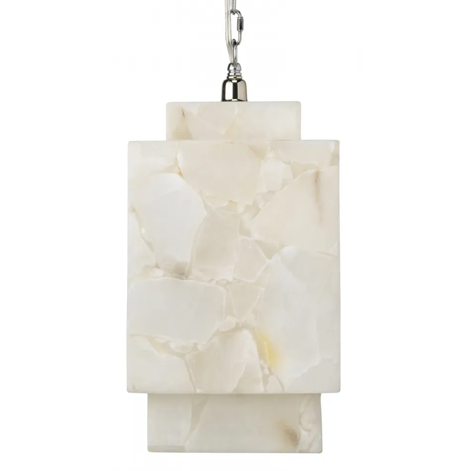 Borealis Alabaster Cube 1-Light Pendant