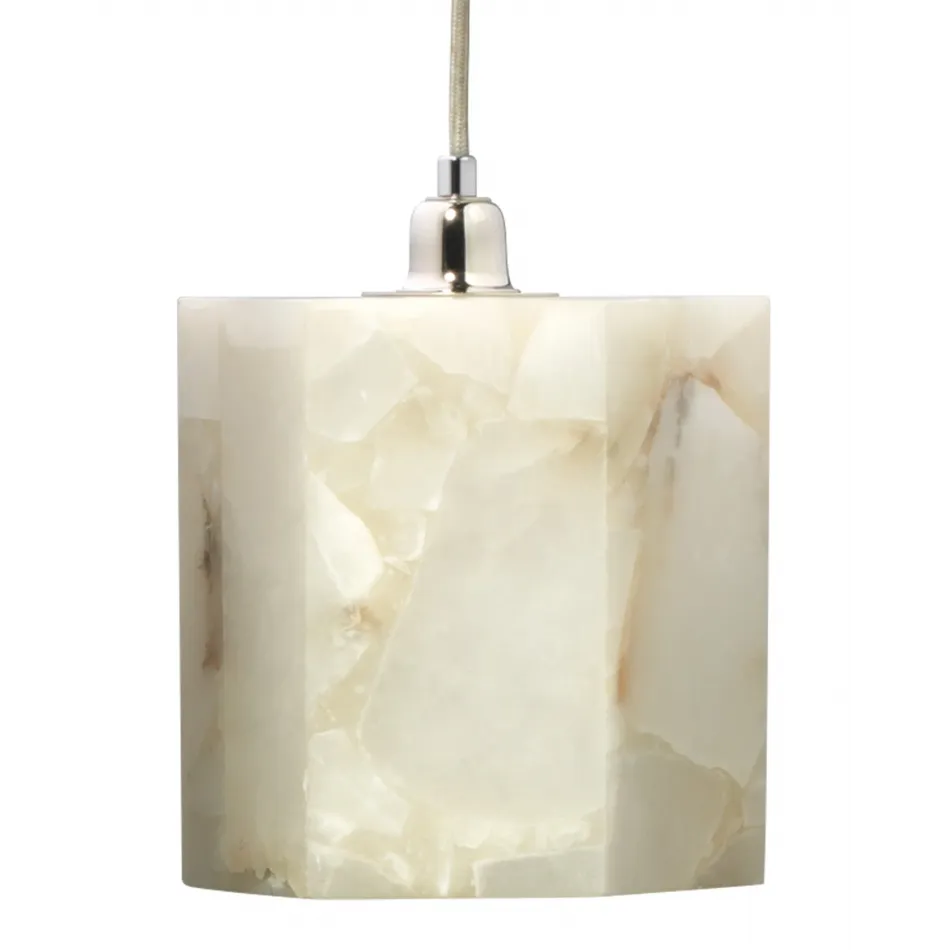 Borealis Alabaster Hexagon 1-Light Pendant