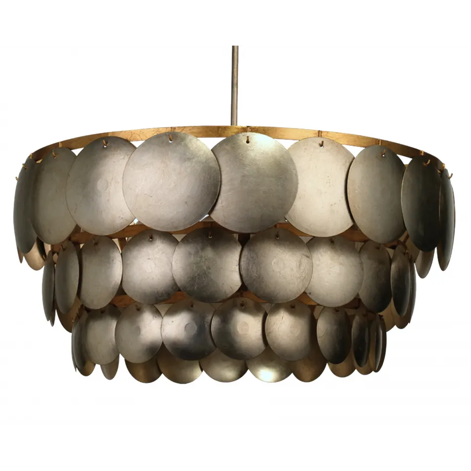 Calypso Three Tier 4-Light Iron Chandelier