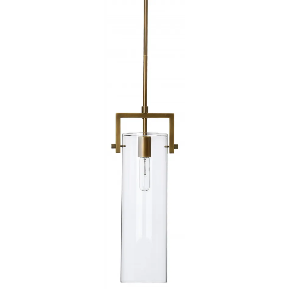 Cambrai Brass & Glass Pendant, Large