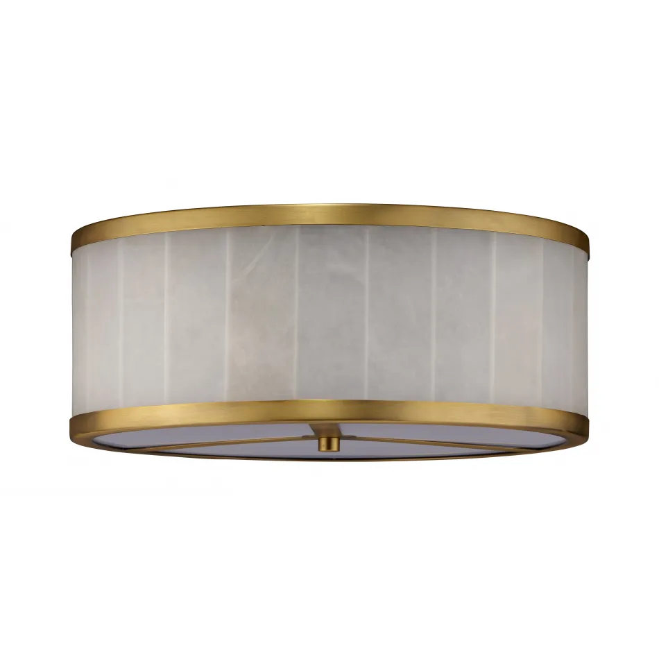 Upsala Alabaster Flush Mount Ceiling Light, Large