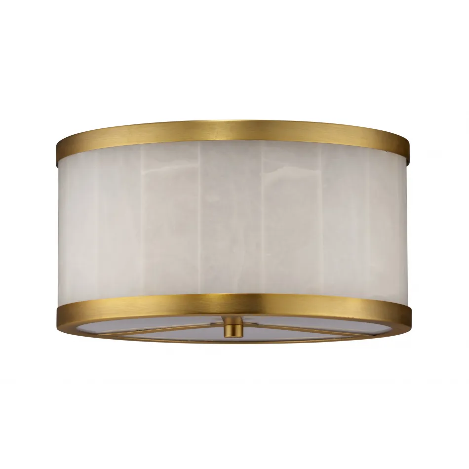 Upsala Alabaster Flush Mount Ceiling Light, Small