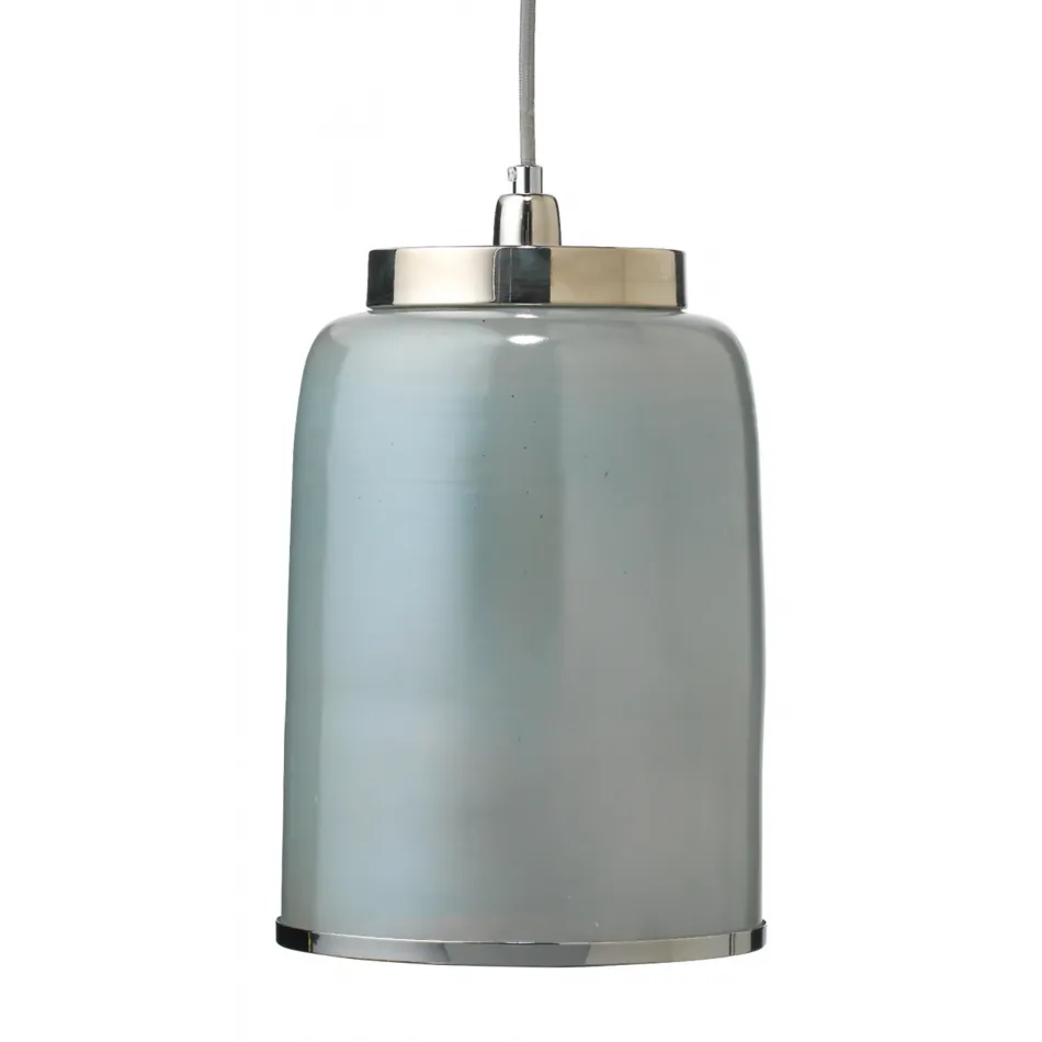 Vapor Metallic Glass Pendant, Blue