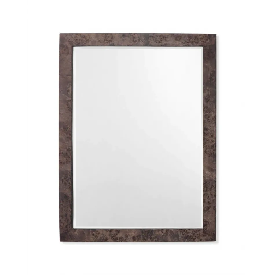 Chandler Rectangle Wood Mirror, Charcoal