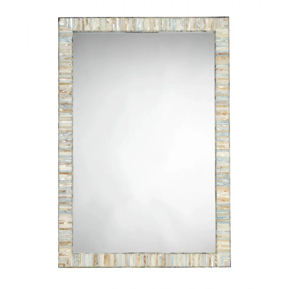 Heron Mother of Pearl Rectangle Mirror