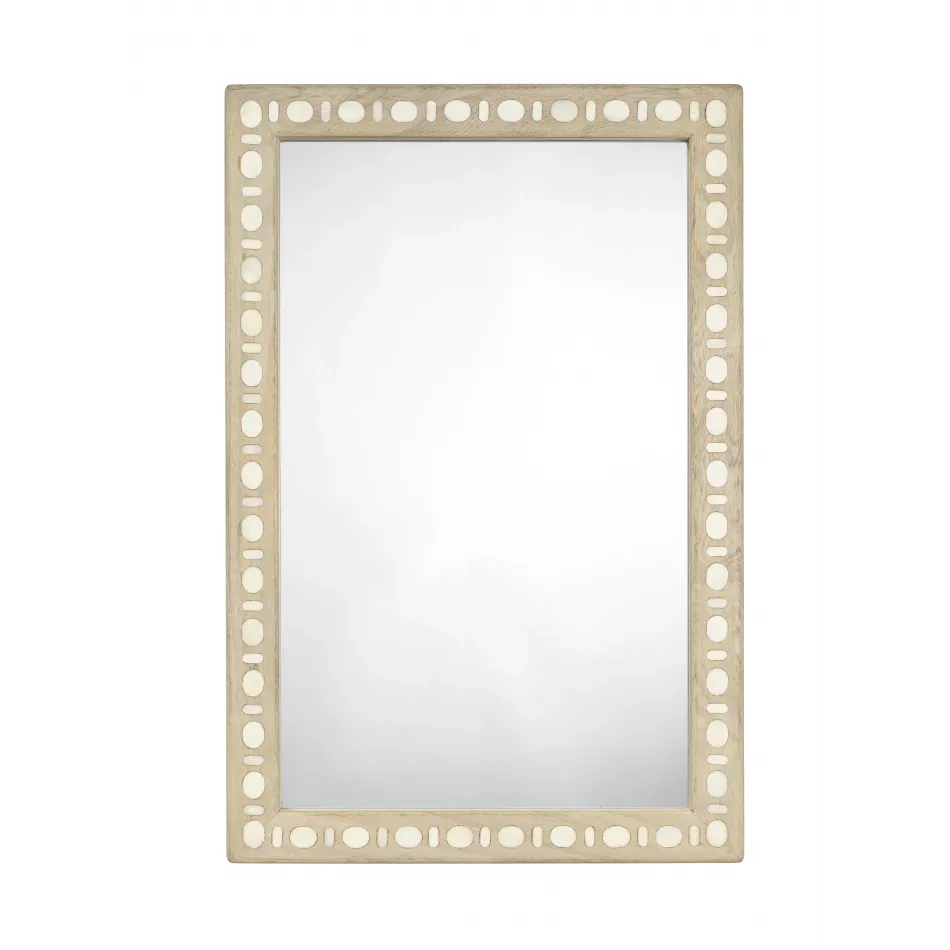 Sama Wood & Bone Inlay Rectangle Mirror