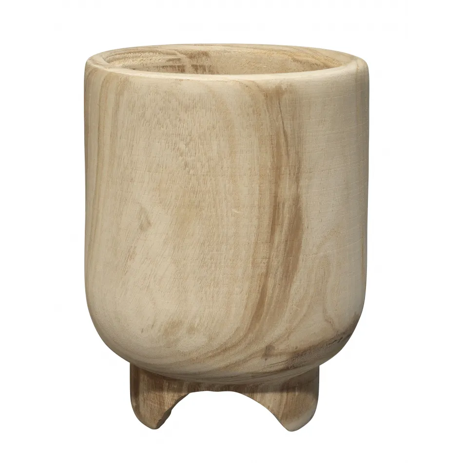 Canyon Wooden Vase Natural Wood