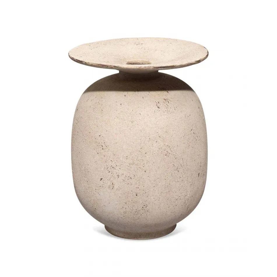 Highland Decorative Ceramic Vase, Cream