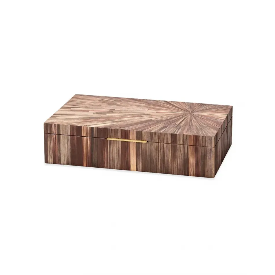 Palm Marquetry Box - Brown