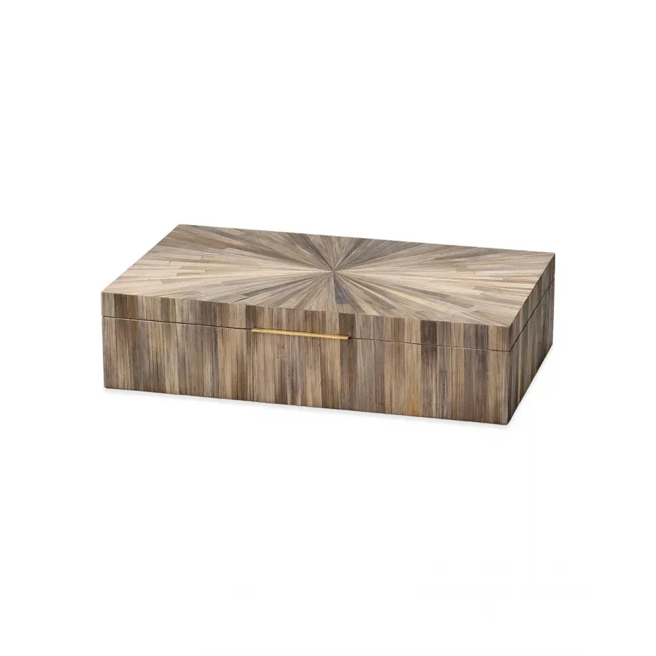 Palm Marquetry Box - Grey
