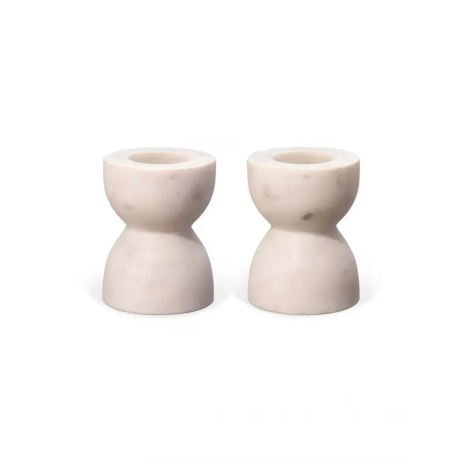 Petit Marble Candlesticks (set of 2)