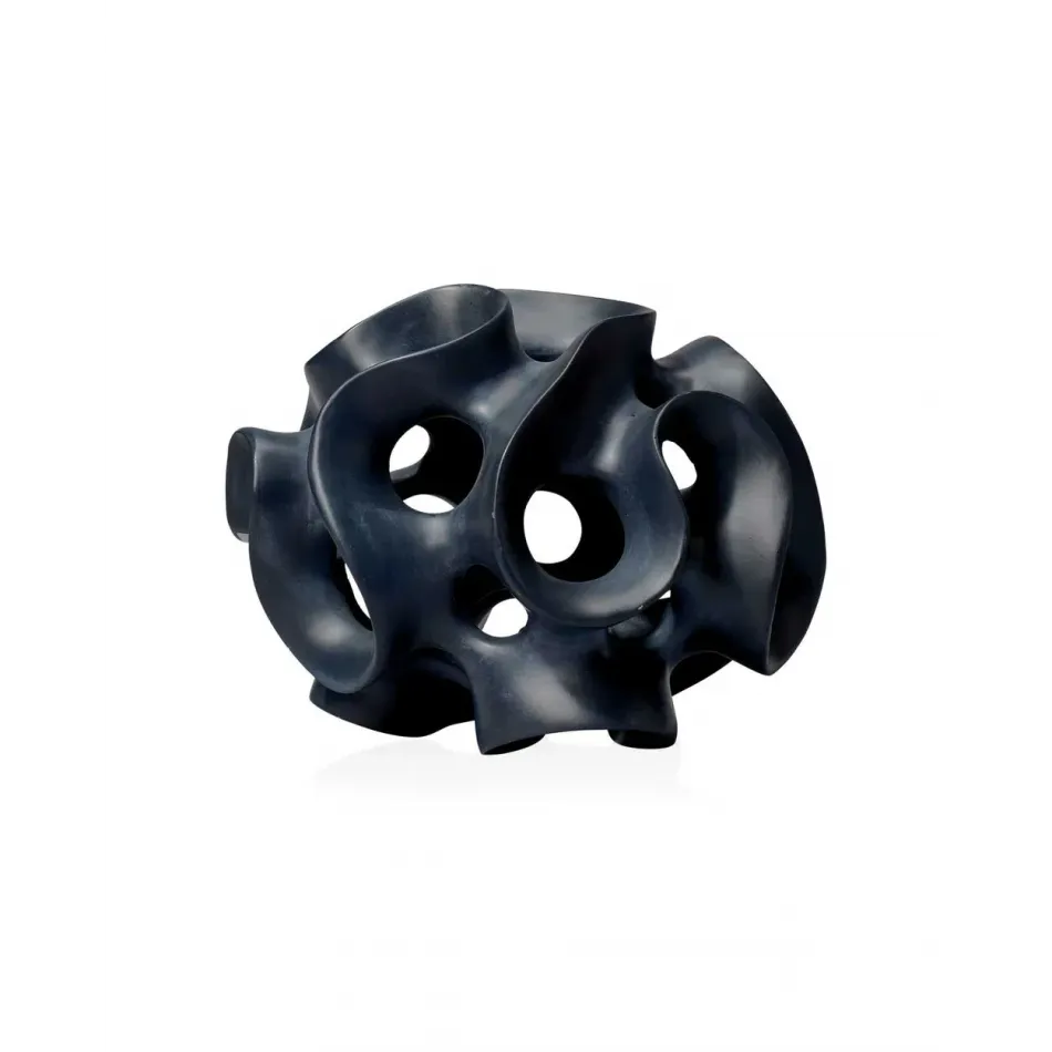 Ribbon Resin Sphere, Black