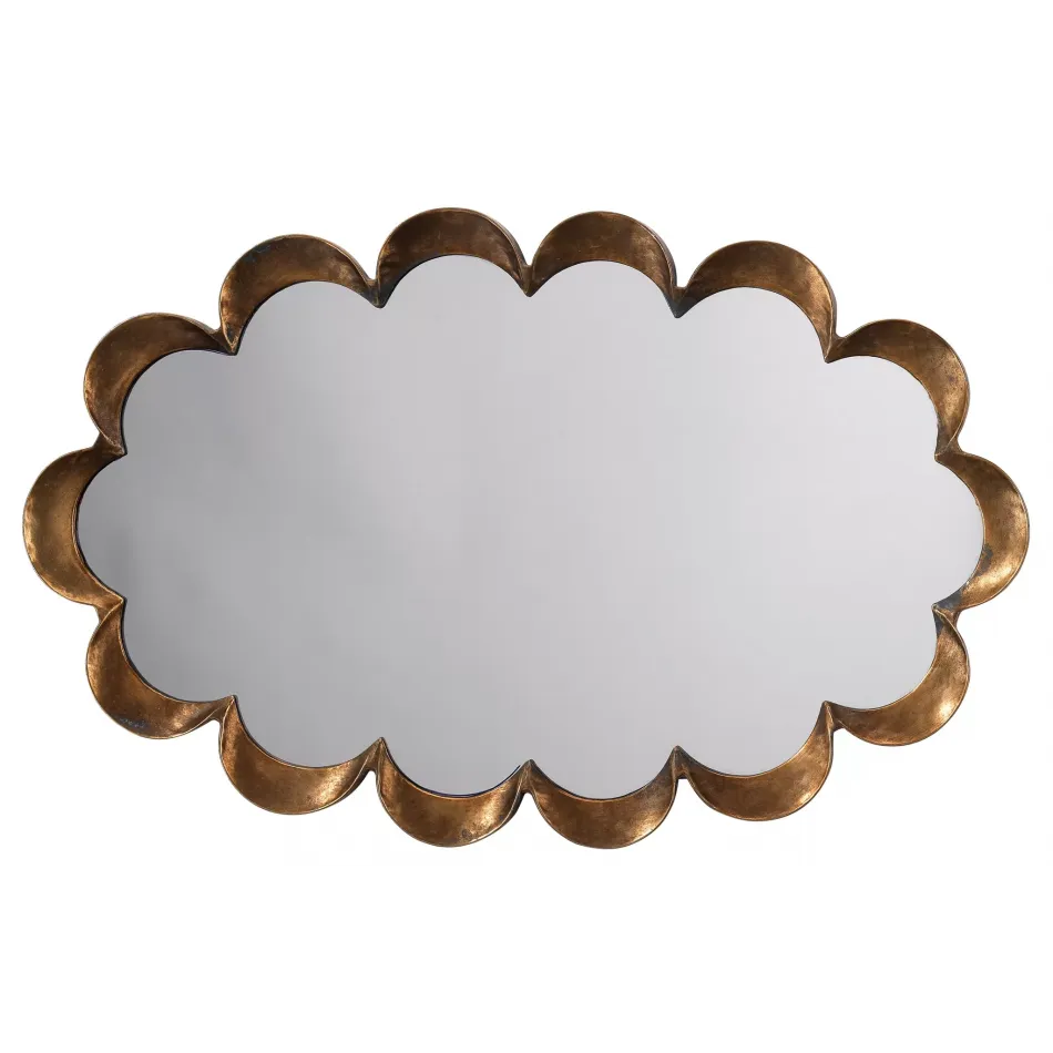 Scalloped Steel Mirror