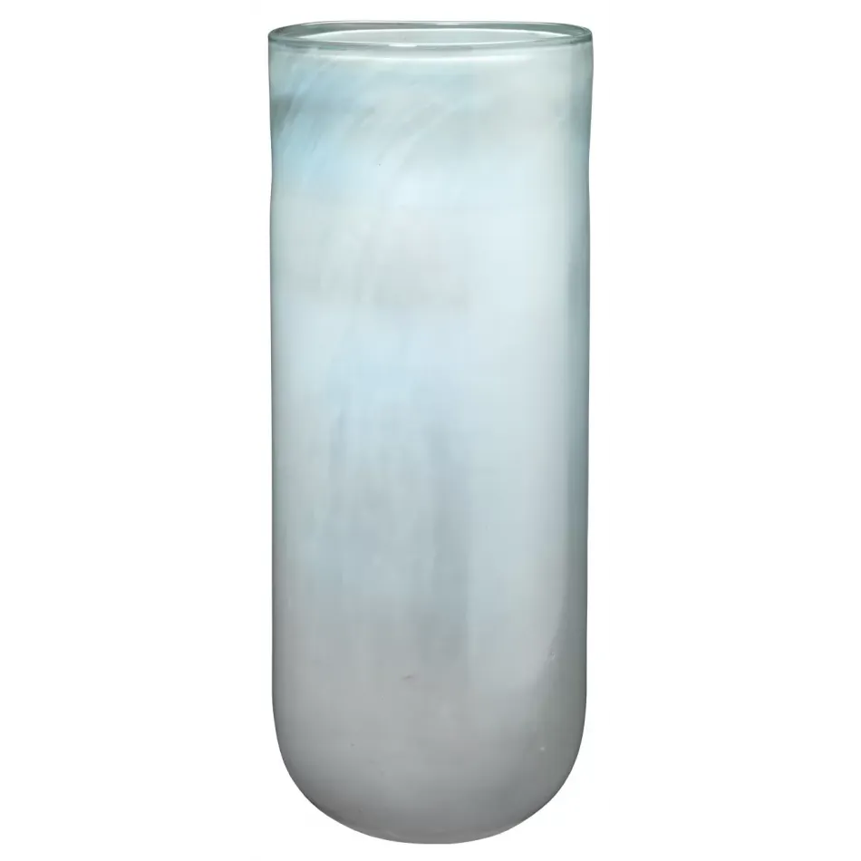 Vapor Hand Blown Glass Vase, Blue