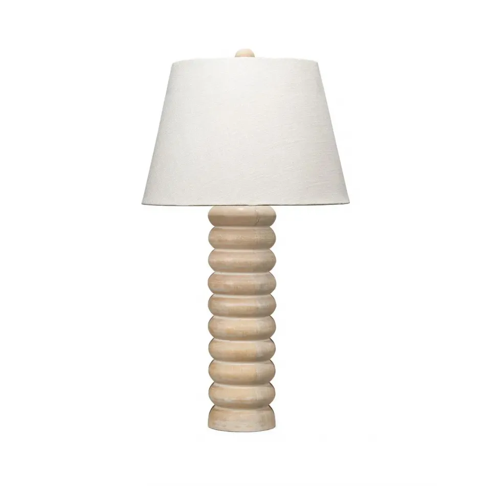 Abacus Mango Wood Table Lamp Natural