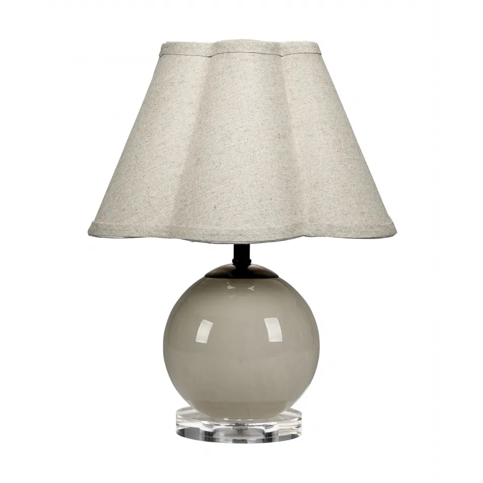 Dottie Blown Glass Table Lamp, Taupe