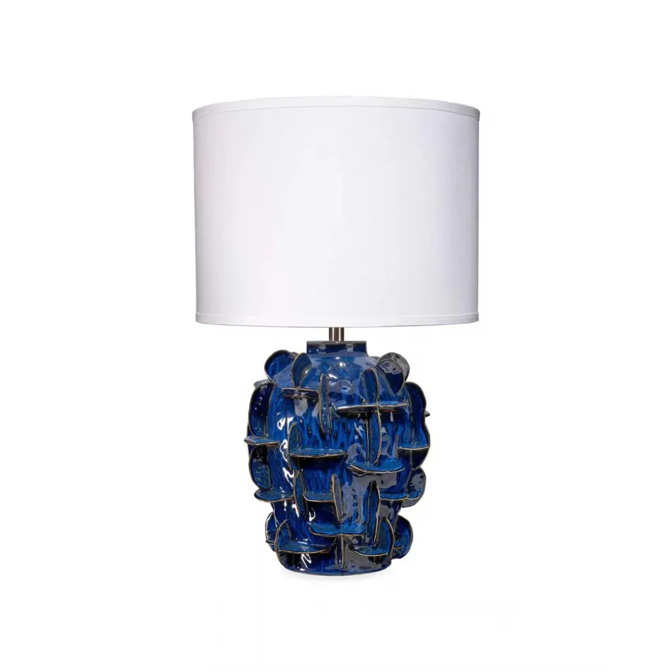 Helios Ceramic Table Lamp, Blue