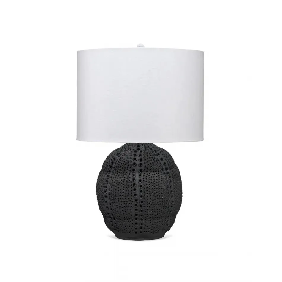 Lunar Polyresin Table Lamp, Black