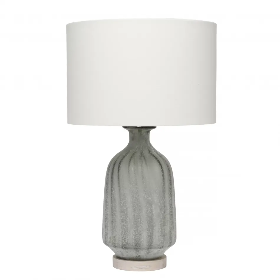 Frosted Glass Table Lamp, Grey