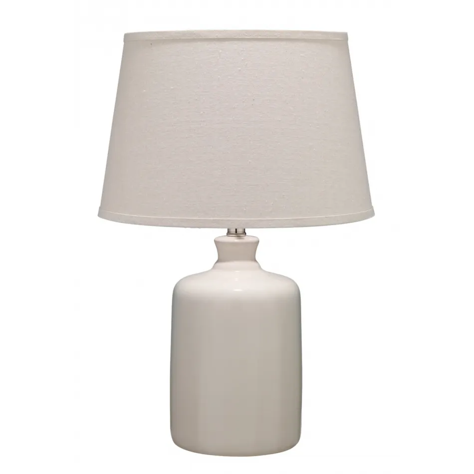 Milk Jug Glass Table Lamp, Cream