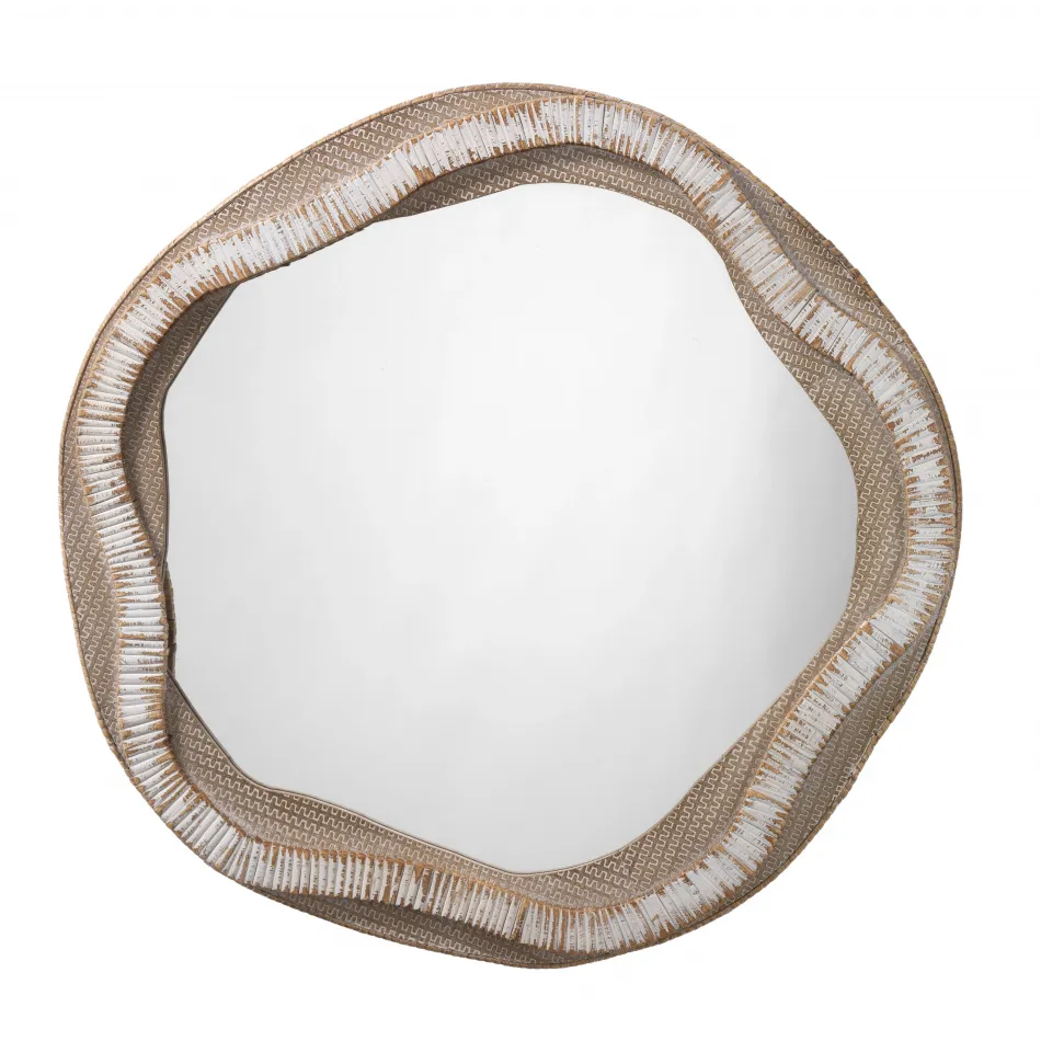 River Organic Rattan Mirror