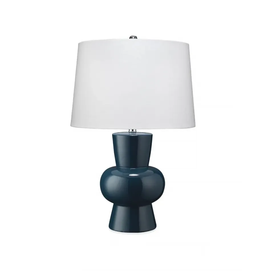 Clementine Ceramic Table Lamp, Blue