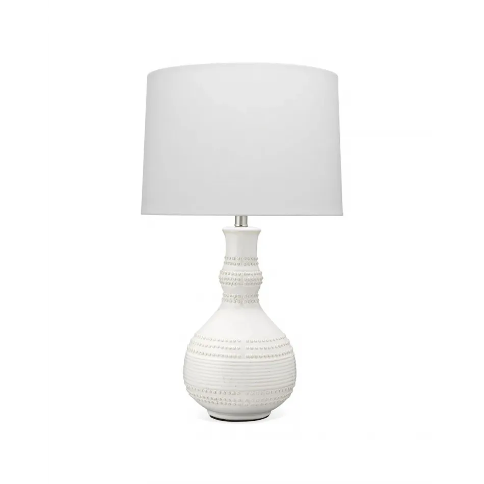 Droplet Ceramic Table Lamp, White