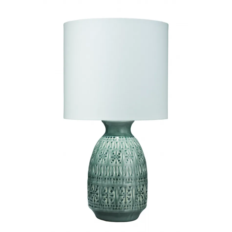 Frieze Ceramic Table Lamp, Blue