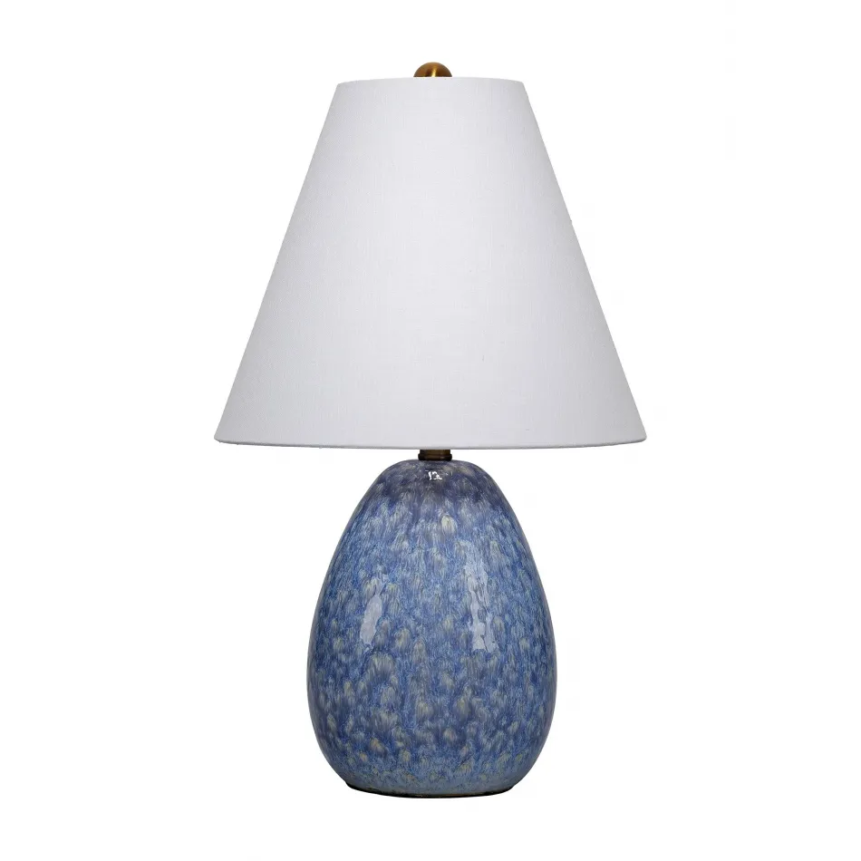 Raindrop Ceramic Table Lamp, Blue