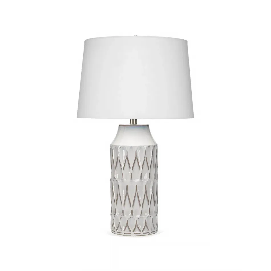 Dalia Ceramic Table Lamp, White