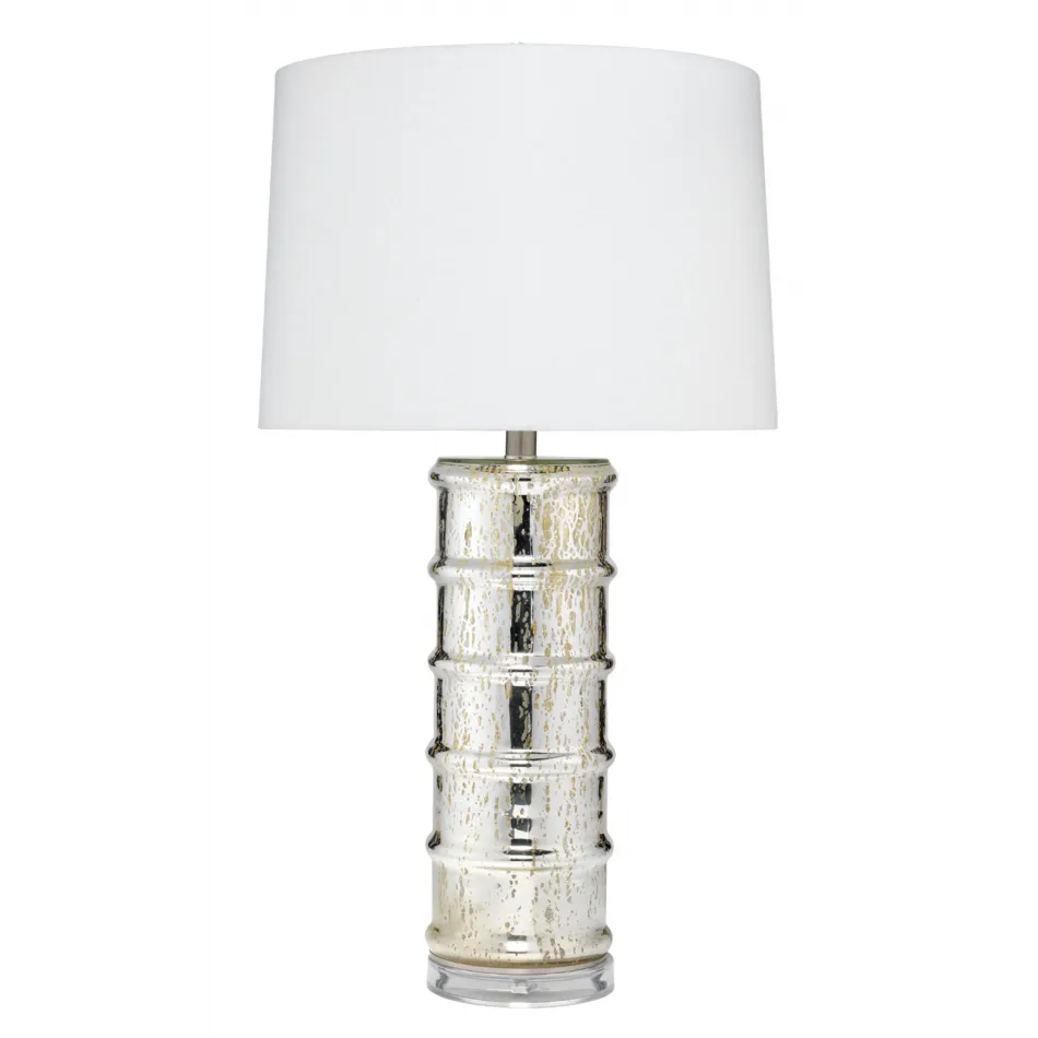 Irene Glass Table Lamp, Silver