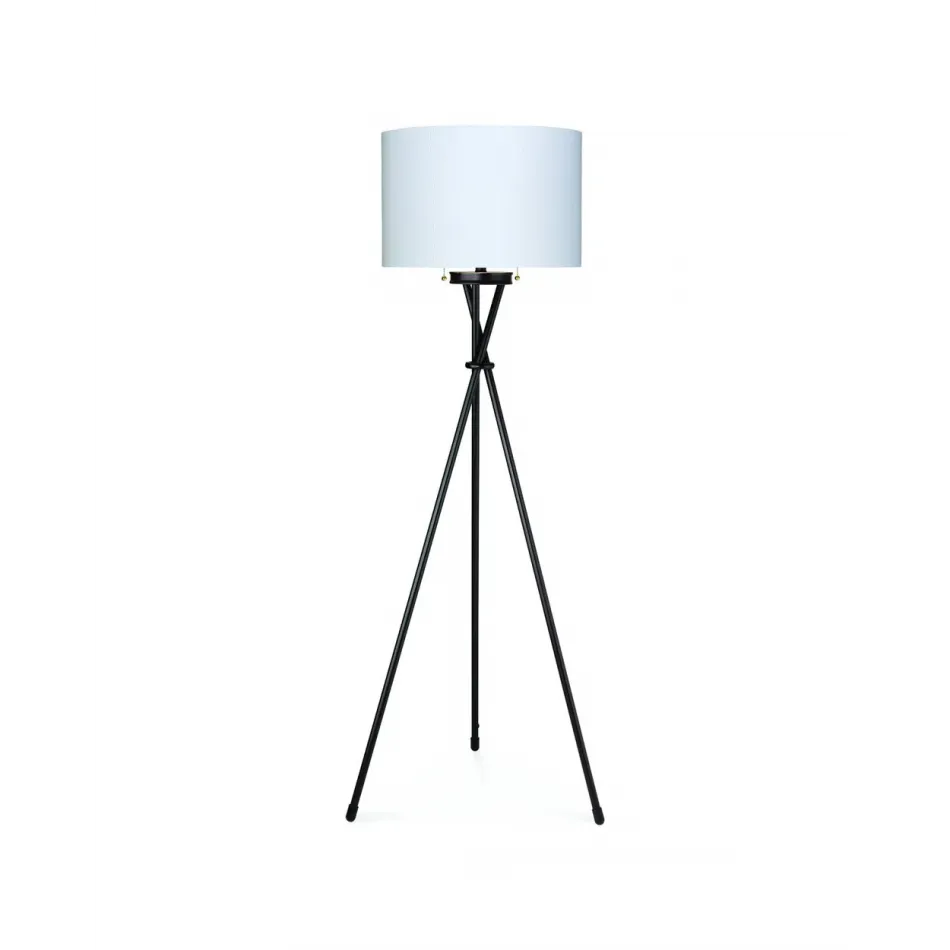 Manny Iron Tripod Floor Lamp, Bronze