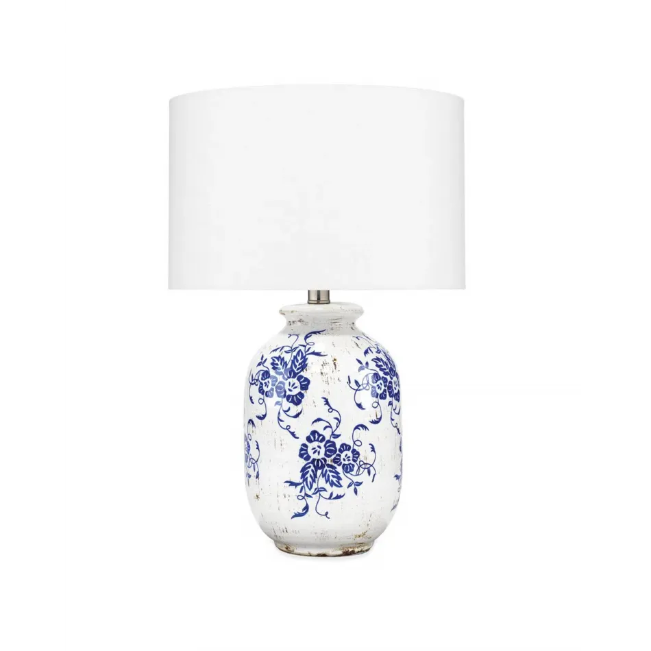 Ruth Ceramic Table Lamp, Blue