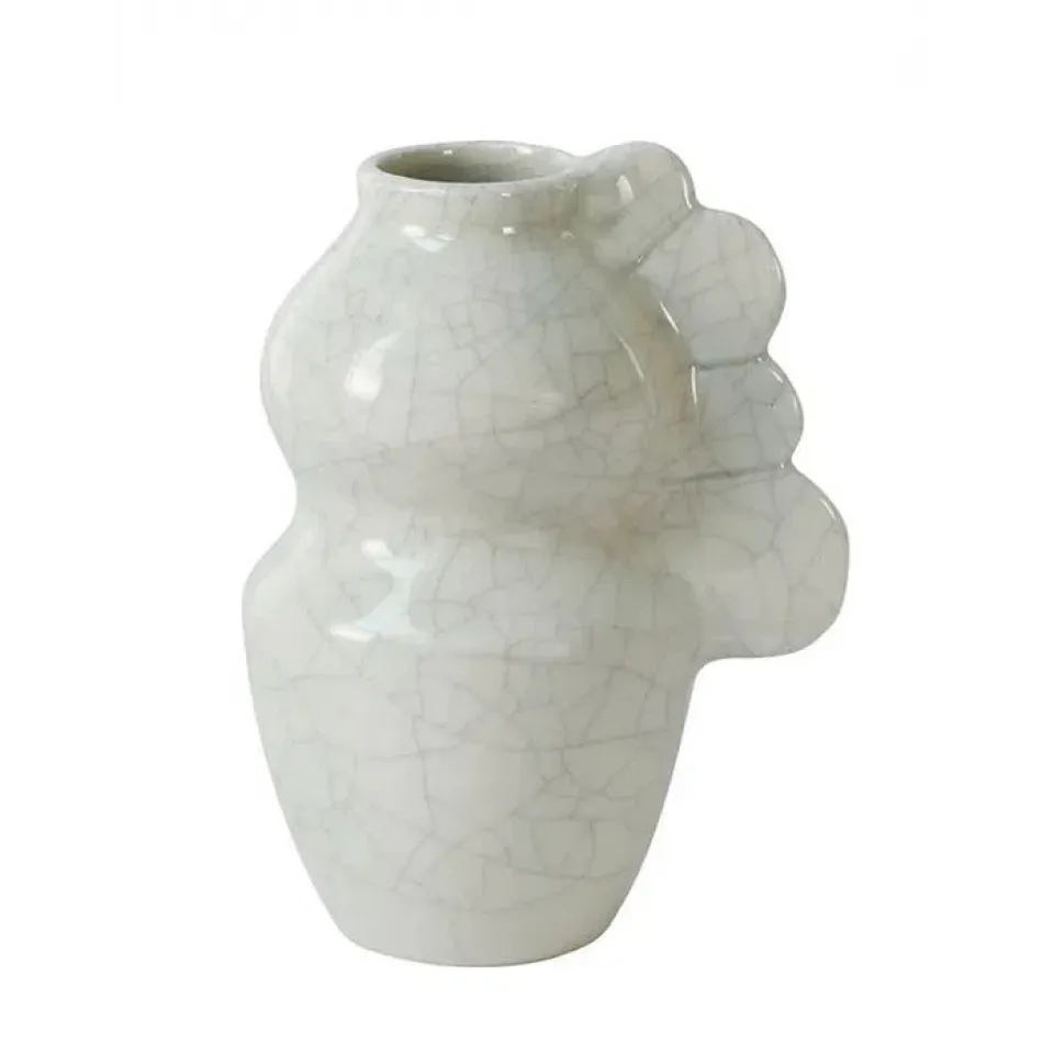 Medee Vase Quartz Craquele (Crackled)