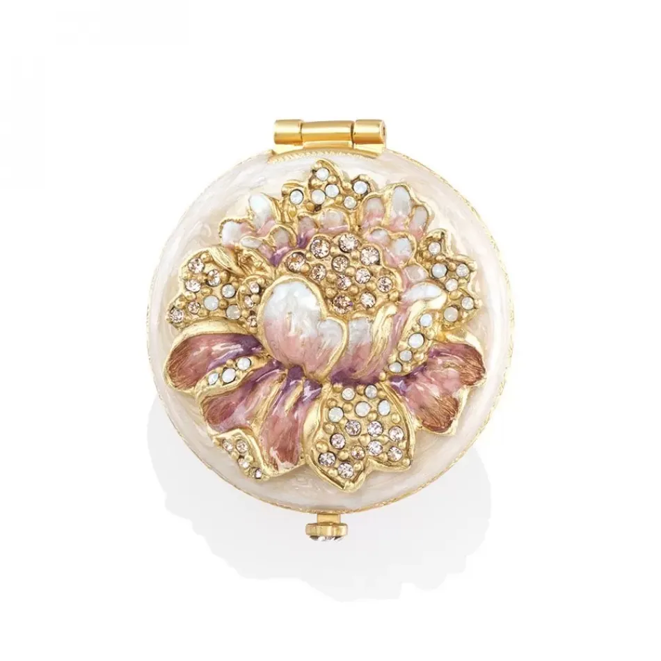 Angela Round Floral Compact